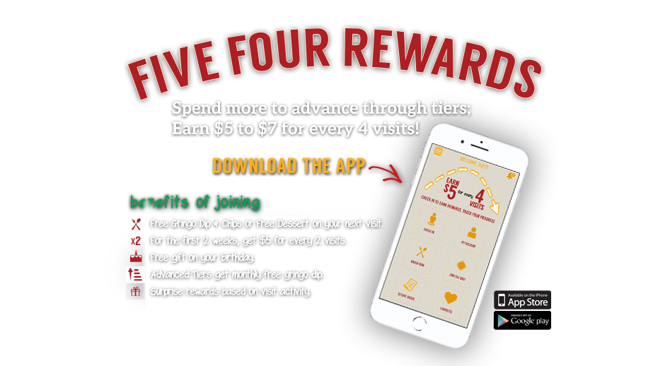 Our Street Rewards. Free to join. Earn $5 for every 4 visits. Download the App or register your card.